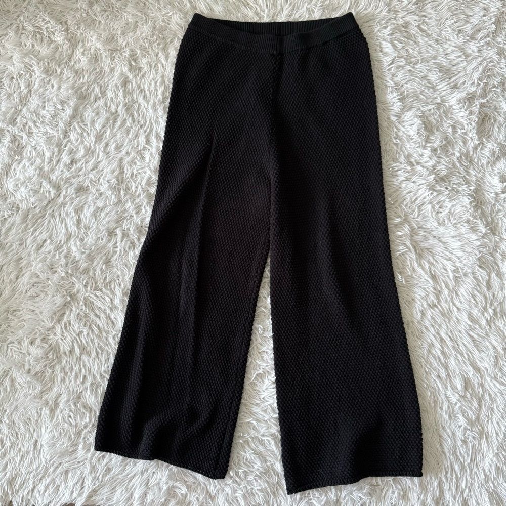 Free People Black Textured Pants